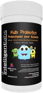 Intelligent Labs Kids/Children Probiotics 6 Billion CFU with Prebiotics, PHGG & FOS, Once-Daily Chewable, Great Taste, 10x Effectiveness, 60-Day Supply, Third-Party Verified