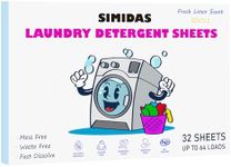 Heavy Duty Laundry Detergent Sheets, Fresh Linen Scent | 32ct Up to 64 Loads,Ultra-Concentrated New Formula | Eco-Friendly | Recyclable Packaging | Stain Fighting-Hypoallergenic Laundry Sheets