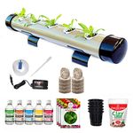 Casa De Amor Hydroponics Kit for 5 Plants Home, Garden, Small Balconies, nutrients & All Essentials to Start Growing Plants Indoor & Outdoor hydroponic Gardening (Set of 1) (Cream)