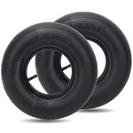 15x6.00-6 Heavy Duty Inner Tube with TR-13 Straight Valve Stem for Lawn Mower Snow Blower Riding Mowers ATVs Go-Karts Golf Carts Wheelbarrows Hand Trucks and More (2-Pack)