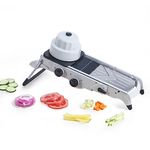 Stainless Steel Mandoline Slicer Adjustbale V-Shaped Blade Mandoline Vegetable Slicer & Shredder with Handguard for Furits, Potatoes, Cucumbers, Garlic, Tomatoes, Lemons