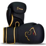 BRAVOSE Alpha Velcro Boxing Gloves, Muay Thai Gloves for Training, Sparring Gloves for Entry Level Boxers | Ideal for Punching Bag, MMA, Kickboxing for Mens, Girls, Womens 10oz, 12oz, 14oz, 16oz