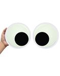 Big Wiggle Eyes Large Sticky Eyes for Party Decorations Refrigerator Door Christmas Trees Lawns Car Classroom DIY Craft Projects (18 CM Glowing Googly Eyes)