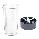 Accessories for Compatible with Nutribullet Blade, Migaven 1PCS 32OZ Blender Cup Containers + 1PCS Cross Blade Replacement Parts Compatible with Nutri Ninja 900W Juicer Mixer Smoothie Cup Parts Kit