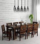 Eagle Furniture Solid Sheesham Wood Dining Table 8 Seater | Eight Seater Dinning Table with 8 Chairs for Home | Wooden Kitchen Dinner Table 8 Seater | Provincial Teak Finish