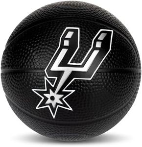 Franklin Sports NBA San Antonio Spurs Mini Foam Basketball - Kids 5.5" Inch Toy Basketball for Over The Door + Mini Indoor Basketball Hoops - NBA Fan Shop Soft Foam Indoor Kids Basketballs