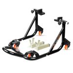 Grand Pitstop Universal Adjustable Rear Paddock Stand for Motorcycle with Swingarm Rest (360° Dismantable, Black, Motorcycle Weight Up to 616 lbs/ 280 Kgs)