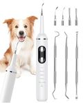 Nature Nerds Plaque Remover for Teeth, Pet Tooth Brushing Kit, Dental Tools to Remove Plaque and Tartar, Safe for Dog and Cat, with LED Light, White