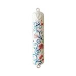 Pasiir 5.2 Inches Hand-Painted Mezuzah, Exquisite Enamel Design with Scroll Included, for Jewish Occasions