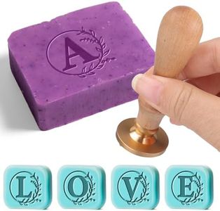 Vodolo Personalized Stamp for Homemade Soap - Letter A Custom Initial, Multi-Functional Making Kit Supplies - Personalized Gift for Crafter