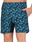 NEVER LOSE Mens 5" Swim Trunks with Zipper Pockets Quick Dry Beach Board Shorts for Men Swimsuit Swimwear with Mesh Lining (Small, 2050F)