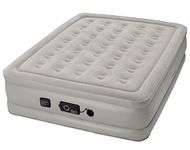 Queen, Grey : Insta-Bed Raised Air Mattress with Never Flat Pump