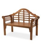 Plow & Hearth 62A79-NT Lutyens Eucalyptus Wood Garden Bench, Natural