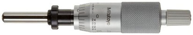 Mitutoyo 150-206 Micrometer Head, Middle Size, 0-1" Range, 0.0001" Graduation, Plus /-0.0001" Accuracy, Ratchet Stop Thimble, Flat Face, Vernier (0.001mm/.0001")