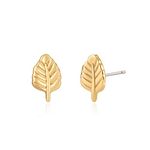 MYEARS Women Leaf Earrings Gold Minimalist 14K Gold Filled Tiny Boho Beach Simple Delicate Handmade Hypoallergenic Jewelry Gift