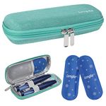 BOMKEE Insulin Cooler Travel Case, Diabetic Insulin Pen Carrying Case Portable Insulin Cooling Bag Organizer for Diabetic Supplies with 2 Ice Pack