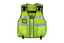 RAC3 New Model Hi Viz Tactical Vest Security , Tac Vest, Dog Handler (Yellow), 4 (rac3-01)