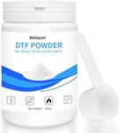 DTF Powder White Digital Transfer Hot Melt Adhesive 500g / 17.6oz, DTG Pretreat Powder DTF DTG Printer Direct Print on All Fabric Include T Shirt Jeans Cotton Textile etc