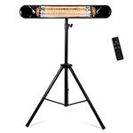 Briza Infrared Electric Patio Heater - Indoor/Outdoor Heater - Portable Wall/Garage Heater - 1500W - use with Stand - Mount to Ceiling/Wall)