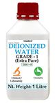 CHARCO Deionized Water - Distilled (TDS = 0), (1 Litre) For CPAP Devices or Humidifier, Cosmetic (as Agua),Oxygen concentrator, Lab Solvents, Cleaning Clinic/Lab Devices, Skin To Internal Health®