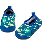 Kids Water Shoes Toddler Swim Beach Shoes for Girls Boys Baby Wet Aqua Barefoot Socks for Sea Swimming Pool Indoor (Fish, Little Kid, 6.5, Numeric Range, UK Footwear Size System, 7, Medium)