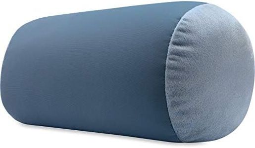 Microbead Bolster Neck Roll Pillow, Gently Body, Head, Neck & Shoulders No Pain Rest, Relax Sleep - Silky Feel Prevent Wrinkles & Hair Breakage - Lightweight Cylinder Tube, 14" x 8", Dark Slate Grey