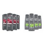 Dove Men+Care Body Wash + 2-in-1 Shampoo & Conditioner Bundle (400ml Body Wash x4 + 355ml Shampoo & Conditioner x4)