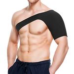 Adjustable Shoulder Brace, Neoprene Shoulder Support Brace for Right and Left, Unisex Rotator Cuffs Protector Strap Shoulder Stability for Dislocated AC Joint, Sprain, Bursitis, Te