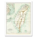 Map Taiwan Formosa Vintage History 