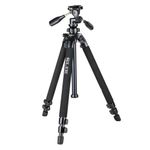 SLIK Pro 400DX Tripod Legs - with 3-Way Pan/Tilt Quick Release Head, for Mirrorless/DSLR Sony Nikon Canon Fuji Cameras and More - Black (615-400)