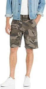 Wrangler Authentics Men's Authentics Classic Cargo Short, Dark Khaki Camo Ripstop, 36