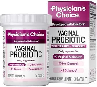 Physician's CHOICE Vaginal Probiotics for Women - Unique with Licorice Root - PH Balance, Odor Control, Yeast, Vaginal Microbiome & Feminine Health - 6B CFU - Organic Prebiotic, Cranberry - 30 CT