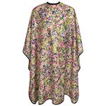 Salon Cape for Women, Hair Cutting Cape with Snaps, Professional Large Barber Stylist Hairdresser Cape, Waterproof & Light Weight & Machine Washable- 63”× 56” (Floral)