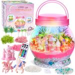 MELAND Unicorn Terrarium Kit for Kids, Craft Kits for Kids Girls Birthday Presents, Unicorn Gifts for Girls 5 6 7 8 + Years Old