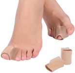 Hallux Valgus Corrector, Gel Bunion Corrector Orthopedic Big Toe Separators Bunion Splint Protector Toe Sleeves Bandage Gel Tube Sleeve for Toe Alignment, Overlap Toes, Hammer Toe,2 Pairs