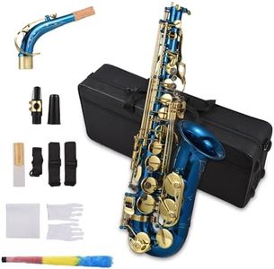 Btuty Alto Saxophone Eb E-Flat for Students Beginner - Full Starter Kit with Carrying Case, Mouthpiece, Neck Strap, Case Strap, Cleaning Cloth & Rod, Brush, Gloves