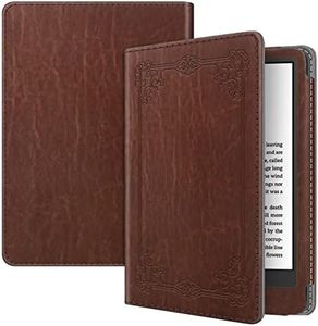 Fintie Case for 6" Kindle 11th Generation 2022 - Book Style Folio PU Leather Shockproof Cover with Auto Sleep/Wake for Kindle 2022 11th Gen e-Reader, Vintage Brown