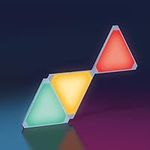 Cololight Led Triangle Expansion Lights, 3-Light Panels, Gaming Room Decor, Music Sync Mood Light, Smart Lights, Led Light Panels with 6 Connection Slots, RGB Lamp for Wall（Without Power Base）