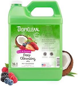 TropiClean Deodorizing Dog Shampoo for Smelly Pets, Professional Dog Shampoo, Long Lasting Odor Control, Puppy Safe, USA Made, Berry Scent, 1 Gal