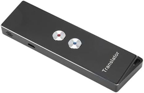 Smart Voice Translator Device, 74 Languages, 70 Accents,5.0, 99% Accuracy Rate, Handheld, Real Time, Synchronized Text Display, Aluminum Alloy (Black)