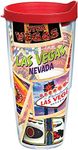 Tervis Nevada - Las Vegas Collage Tumbler with Wrap and Red Lid 24oz, Clear