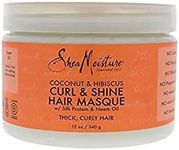 Shea Moisture Coconut and Hibiscus Curl and Shine Hair Masque by Shea Moisture for Unisex - 12 oz Masque, 340 grams