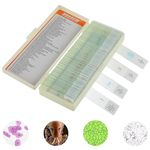 HUAREW Microscope Slides with Specimens for Kids, Glass Prepared Slides Set for Microscope Accessories, Biology Gifts and Basic Science for Kid Education（60 Pcs）