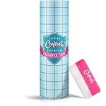 Craftopia Transfer Tape for Permanent Vinyl | 12"x12' Clear | Transfer Tape for Vinyl Roll with Blue Alignment Grid, Perfect for cricut Paper Cameo Silhouette - Premium Quality (Made in USA)