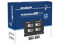 EDISION HDMI MODULATOR 3in1 QUAD, RF Modulator 4x HDMI to Terrestrial DVB-T, ISDB-T or Cable DVB-C MPEG4, 3 SELECTABLE modulation SIGNALS, Full HD Distribution over Coax, Plug and Play