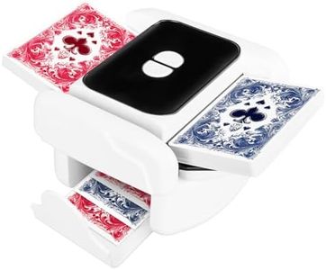 BEE&FLOWER Card Shuffler - Rechargeable Automatic Card Shuffler Low Noise Rechargeable Portable Card Shuffler 1-2 Decks for Poker, UNO, Blackjack, Skip-Bo, Phase 10