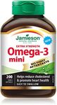 Jamieson No Fishy Aftertaste Extra Strength Omega-3 Mini, 200 Count