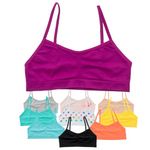 Alyce Intimates Girls Cotton Cropped Training Bra- Pack of Cami Bras for Teen, Solids & Prints 3 | 10 Pack, Large