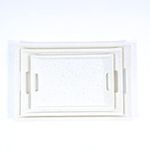 FEDOY Melamine Serving Tray (Small, Medium and Large) - Set of 3,Multi,Rectangular