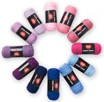 Red Heart Super Saver Yarn Super Craft Kit Gradients, with 12 Pack of 50g/1.7 oz. 4 Medium Worsted Yarn for Knitting & Crocheting, 12 Colors, Perfect for Chunky Sweaters, Blankets, Amigurumi